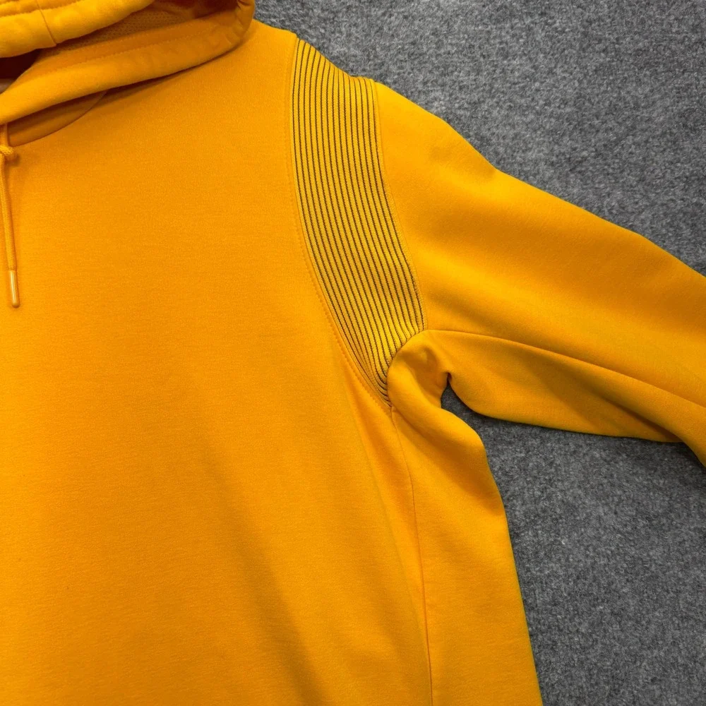 Nike Hoodie Mens XL Yellow Long Sleeve Fleece Pullover Athletic Running